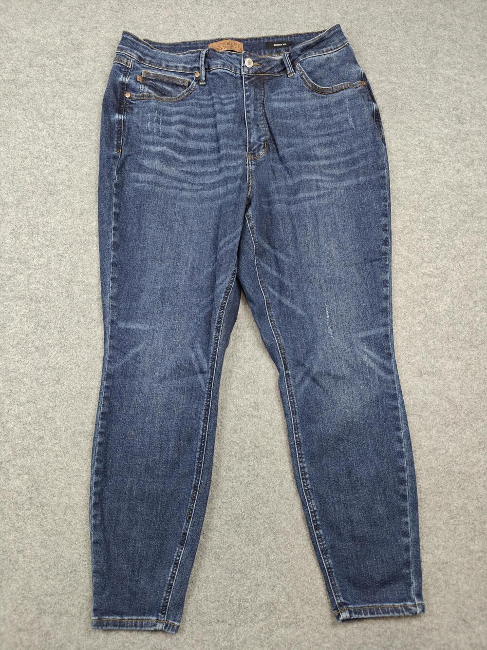Judy Blue Skinny Jeans Womens 18W Blue Medium Wash High Rise Stretch Denim